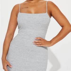 Cierra Striped Maxi Dress - Grey/combo